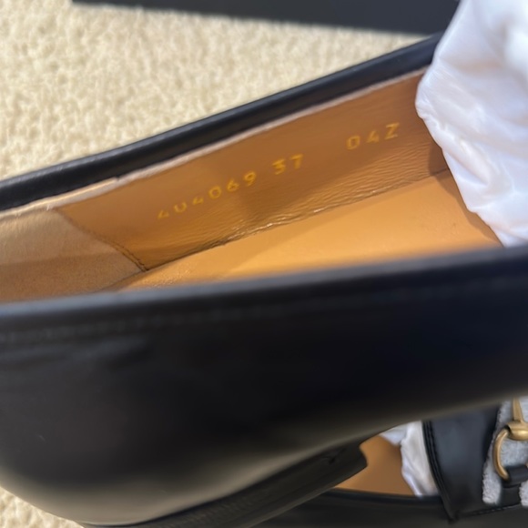 NEW Gucci Black Shiny Leather Jordaan Loafers - Picture 5 of 6